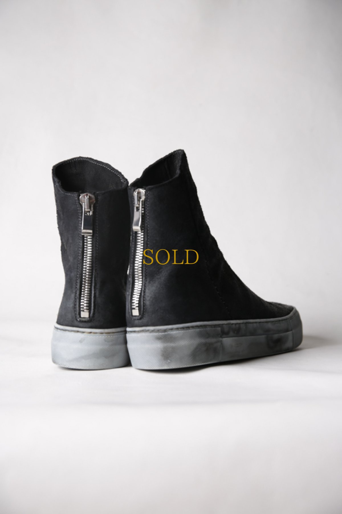 画像34: incarnation / インカネーション / 11V-7667  / HORSE LEATHER BACK ZIP SHORT LINED #WHITE HI RUBBER SOLES PIECE DYED (34)