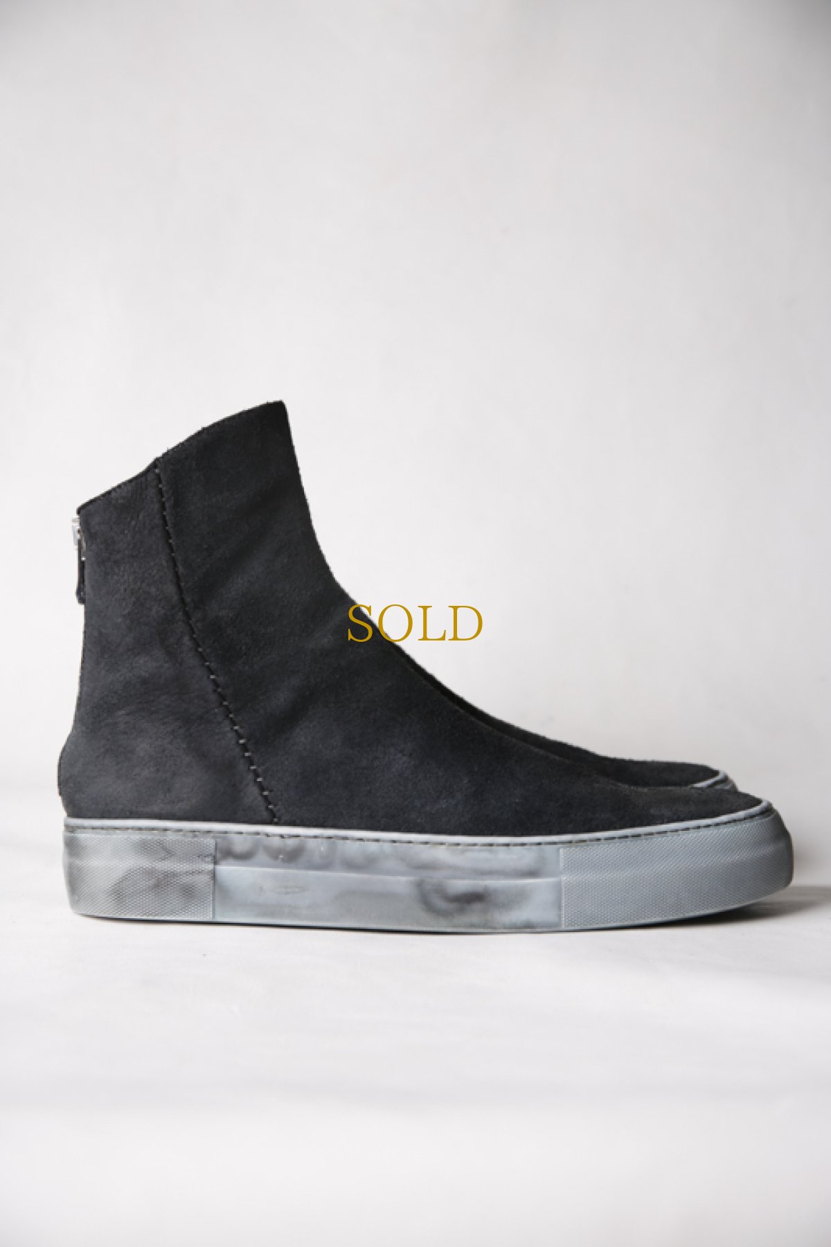 画像33: incarnation / インカネーション / 11V-7667  / HORSE LEATHER BACK ZIP SHORT LINED #WHITE HI RUBBER SOLES PIECE DYED (33)