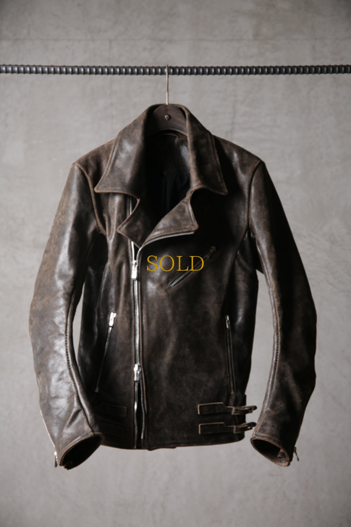 画像1: incarnation / インカネーション / 11D-42113 / HORSE RESIN LEATHER EDEN W-RIDERS LINED (1)
