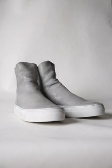 画像4: incarnation / インカネーション / 11V-7667  / HORSE LEATHER BACK ZIP SHORT LINED #WHITE HI RUBBER SOLES PIECE DYED (4)
