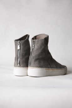 画像20: incarnation / インカネーション / 11V-7667  / HORSE LEATHER BACK ZIP SHORT LINED #WHITE HI RUBBER SOLES PIECE DYED (20)