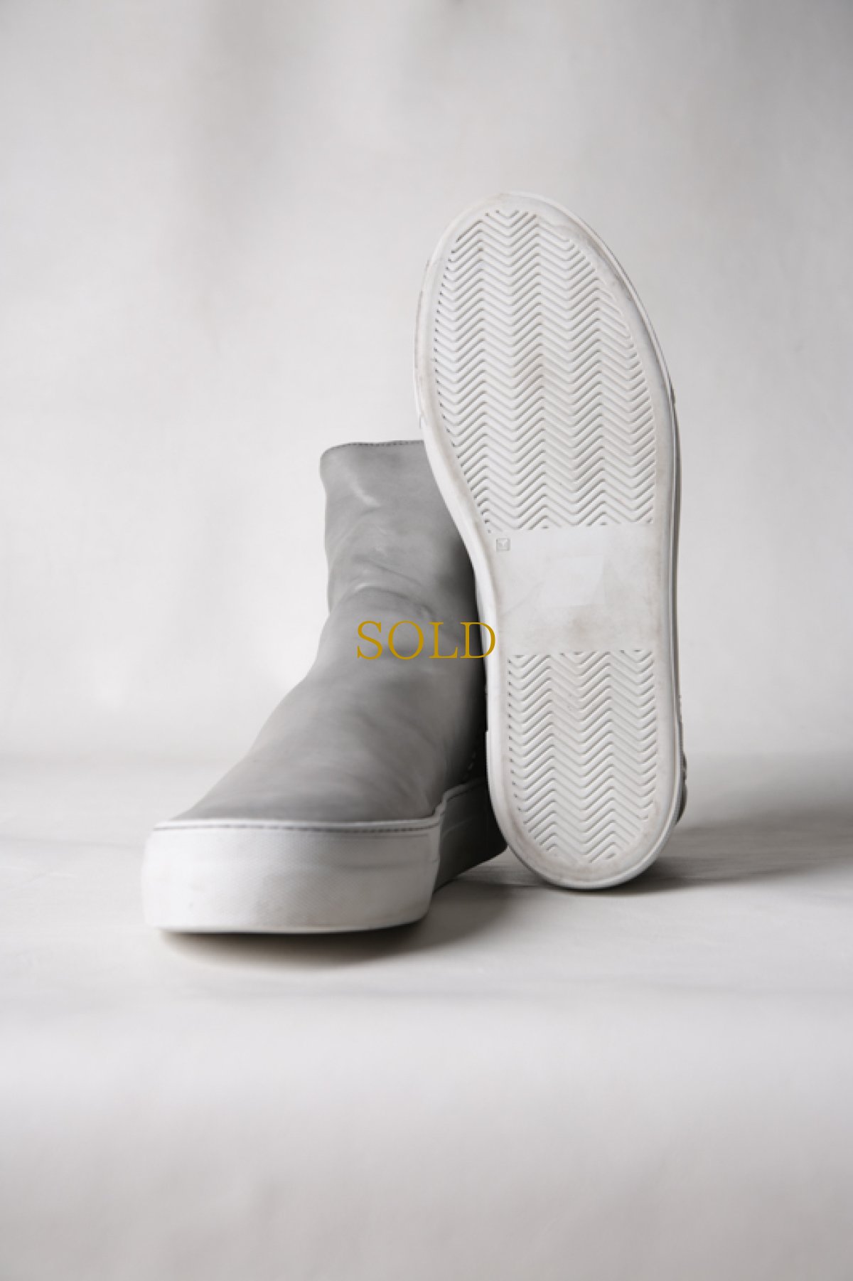 画像8: incarnation / インカネーション / 11V-7667  / HORSE LEATHER BACK ZIP SHORT LINED #WHITE HI RUBBER SOLES PIECE DYED (8)