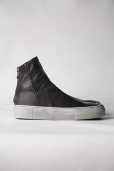 画像12: incarnation / インカネーション / 11V-7667  / HORSE LEATHER BACK ZIP SHORT LINED #WHITE HI RUBBER SOLES PIECE DYED (12)