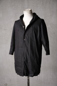 画像3: Wir Lineal / リネアル / FL721-W123 / Inorganic DRESS FABRIC HOODIE TQ SLEEVE Dress LR st cloth / Schummeln (3)