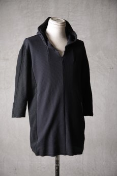 画像4: Wir Lineal / リネアル / KL014-W125 / Schnittpunkt TQ SLEEVE HOODIE / Umdrehen 20CP Warfful knit / Stein (4)