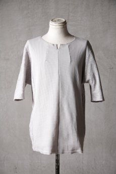 画像2: Wir Lineal / リネアル / KL014-W124 / Schnittpunkt HALF SLEEVE #1 / Umdrehen 20CP Warfful knit / Umdrehen (2)