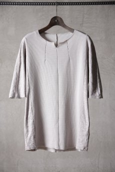 画像1: Wir Lineal / リネアル / KL014-W124 / Schnittpunkt HALF SLEEVE #1 / Umdrehen 20CP Warfful knit / Umdrehen (1)