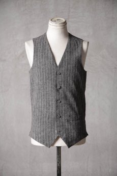 画像12: Thee Old CIRCUS / F010-8103 / Old Linen st cloth STP Night Bird VEST / Adenium MURIEL (12)