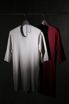 画像1: Thee Old CIRCUS / K006-1010 / Ultimate rib knit One Peace HALF SLEEVE / Scutellaria pekinensis Maxim ORIGAMI (1)