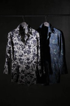 画像1: Thee Old CIRCUS / F011-1912 / Wc flower #2602 Harvested TQ Sleeve SHIRTS / Delphinium LOND (1)