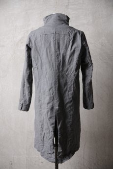 画像11: Thee Old CIRCUS / F016-1502 / Parawax WARcloth Harvested LONG SLEEVE DISTORTION NECK LONG COAT LINED / Smokeyolive SUITEESPAGNOLE (11)