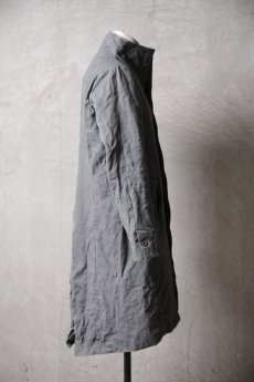 画像8: Thee Old CIRCUS / F016-1502 / Parawax WARcloth Harvested LONG SLEEVE DISTORTION NECK LONG COAT LINED / Smokeyolive SUITEESPAGNOLE (8)