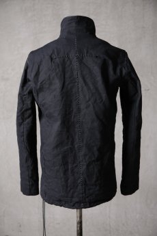 画像11: Thee Old CIRCUS / F016-1400 / Parawax WARcloth Harvested LONG SLEEVE DISTORTION SHIRTS NECK COACH JACKET LINED / Smokeyolive REVERB (11)