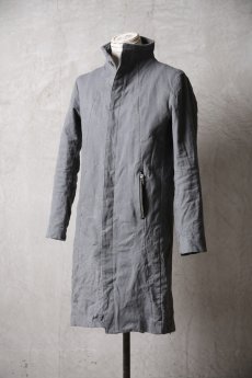 画像5: Thee Old CIRCUS / F016-1502 / Parawax WARcloth Harvested LONG SLEEVE DISTORTION NECK LONG COAT LINED / Smokeyolive SUITEESPAGNOLE (5)