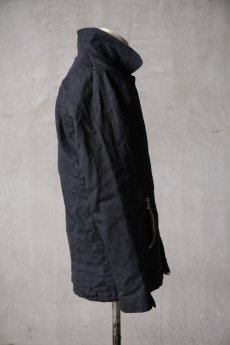 画像8: Thee Old CIRCUS / F016-1400 / Parawax WARcloth Harvested LONG SLEEVE DISTORTION SHIRTS NECK COACH JACKET LINED / Smokeyolive REVERB (8)