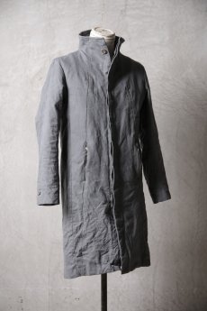 画像6: Thee Old CIRCUS / F016-1502 / Parawax WARcloth Harvested LONG SLEEVE DISTORTION NECK LONG COAT LINED / Smokeyolive SUITEESPAGNOLE (6)