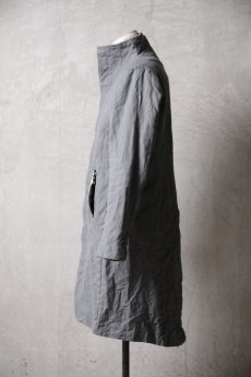画像7: Thee Old CIRCUS / F016-1502 / Parawax WARcloth Harvested LONG SLEEVE DISTORTION NECK LONG COAT LINED / Smokeyolive SUITEESPAGNOLE (7)