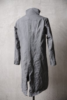 画像9: Thee Old CIRCUS / F016-1502 / Parawax WARcloth Harvested LONG SLEEVE DISTORTION NECK LONG COAT LINED / Smokeyolive SUITEESPAGNOLE (9)