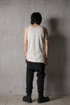 画像13: Wir Lineal / リネアル / KL013-W120 / AC-W/C bandage gauze knit Backcross Depth TANK TOP / Aufregung (13)
