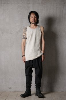 画像12: Wir Lineal / リネアル / KL013-W120 / AC-W/C bandage gauze knit Backcross Depth TANK TOP / Aufregung (12)