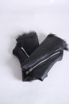 画像2: incarnation / インカネーション /  31991-8660 ムートングローブ SHEEP SHEARLING  GLOVE SPAIRAL ZIP #2 (2)