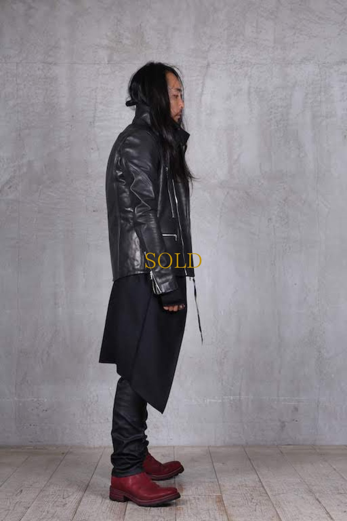 画像14: incarnation / インカネーション /  31972-2200  WOOL 100 % WIDE NECK LONG VEST LINED (14)