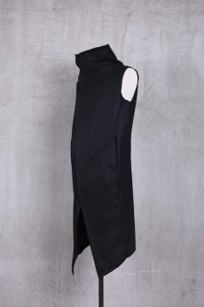 画像2: incarnation / インカネーション /  31972-2200  WOOL 100 % WIDE NECK LONG VEST LINED (2)