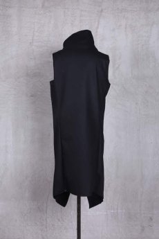 画像5: incarnation / インカネーション /  31972-2200  WOOL 100 % WIDE NECK LONG VEST LINED (5)