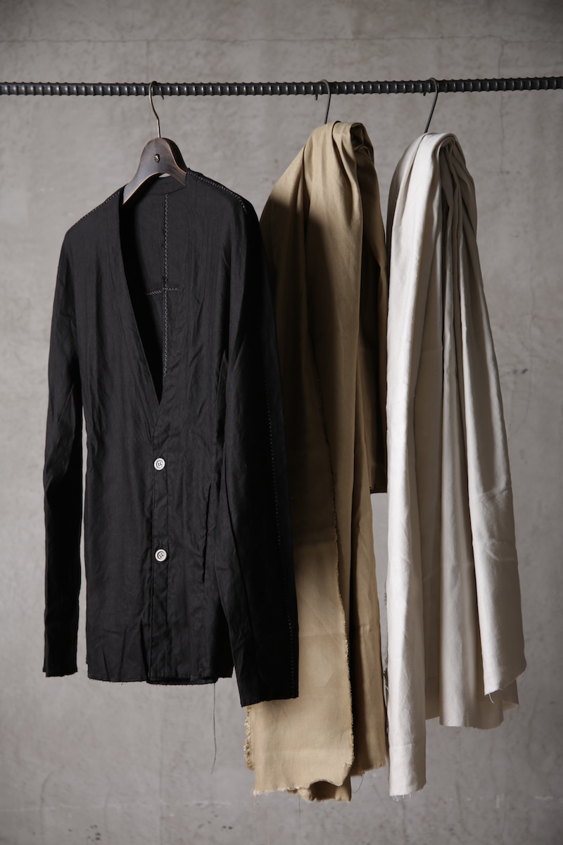 画像1: Wir Lineal / リネアル / FL721-W116 / Inorganic DRESS CARDIE NC JACKET Dress LR st cloth / Einsam (1)