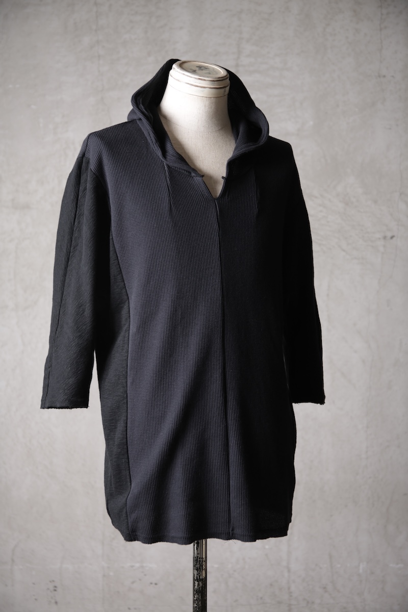 画像4: Wir Lineal / リネアル / KL014-W125 / Schnittpunkt TQ SLEEVE HOODIE / Umdrehen 20CP Warfful knit / Stein (4)
