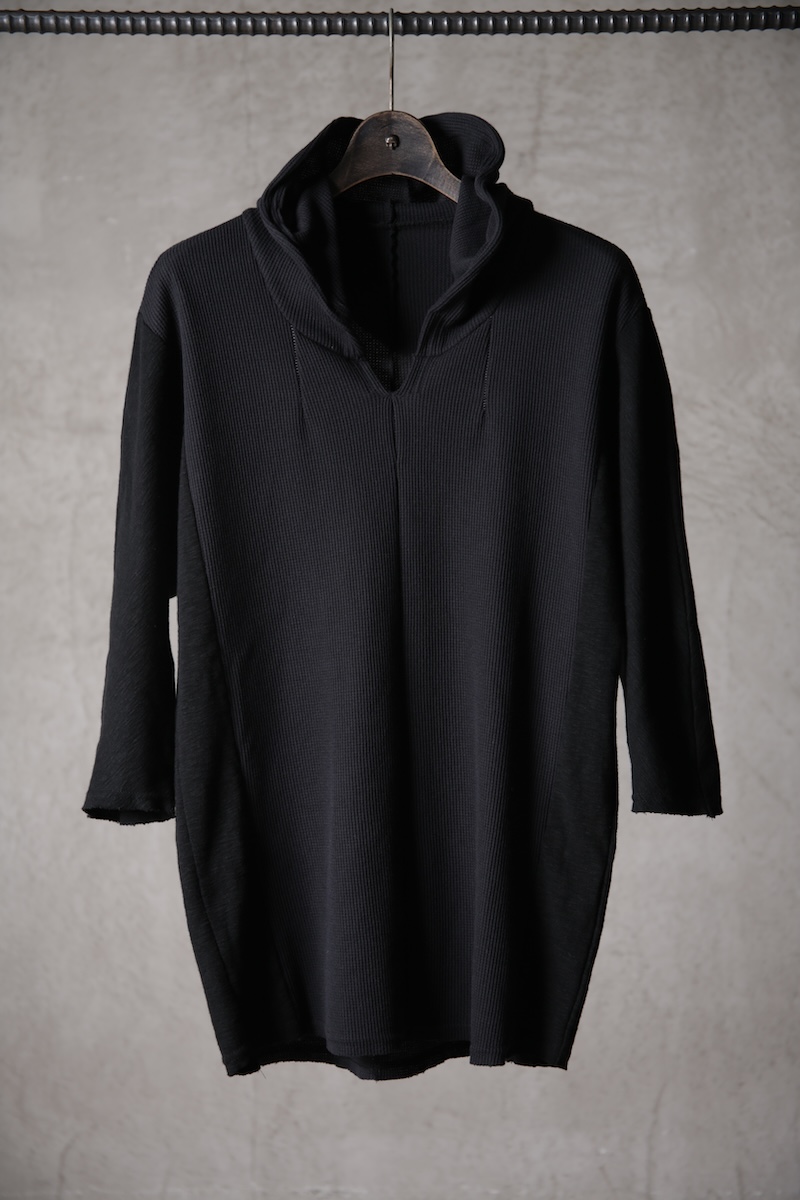 画像1: Wir Lineal / リネアル / KL014-W125 / Schnittpunkt TQ SLEEVE HOODIE / Umdrehen 20CP Warfful knit / Stein (1)
