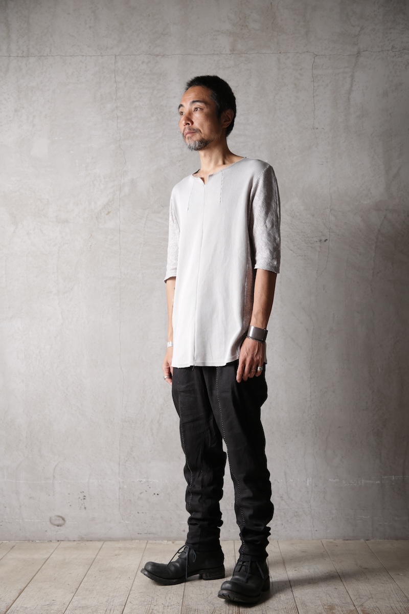 画像12: Wir Lineal / リネアル / KL014-W124 / Schnittpunkt HALF SLEEVE #1 / Umdrehen 20CP Warfful knit / Umdrehen (12)